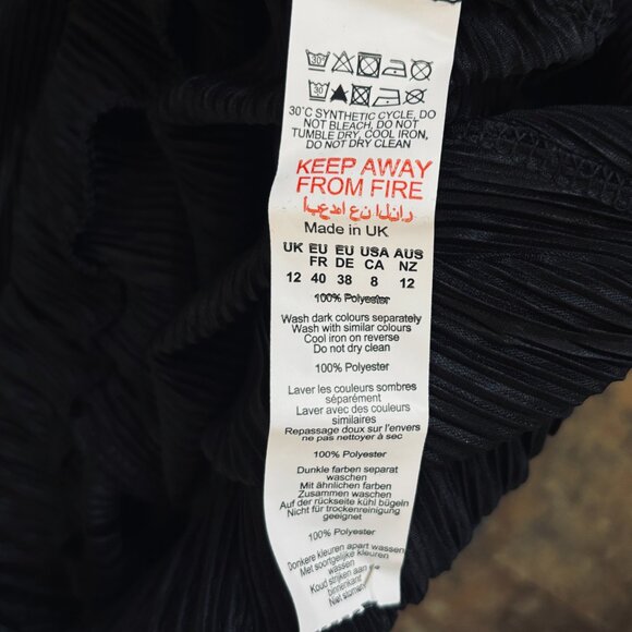 NWT! BooHoo Plisse Floor Sweeping Wide Leg Pants - Picture 10 of 10